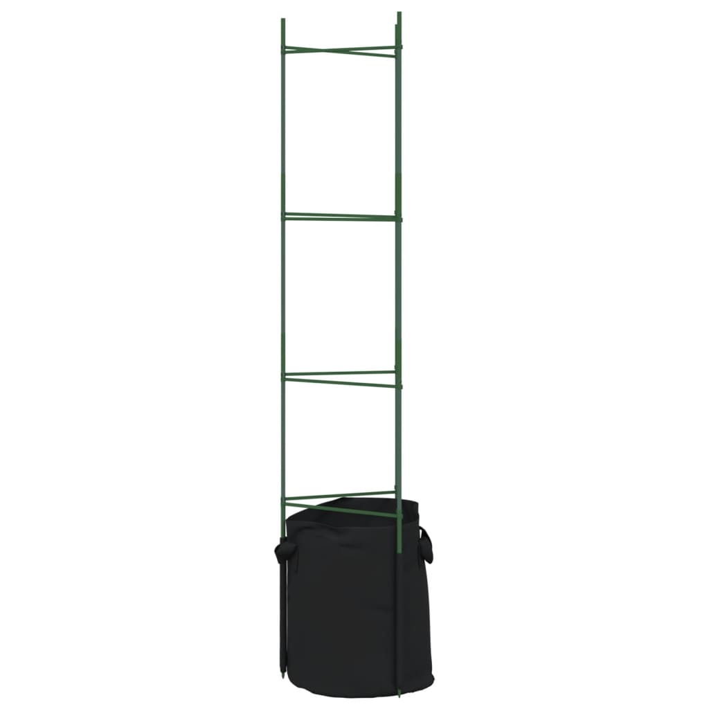 Tomato Cages with Plant Bags 4 pcs 154 cm Steel and PP