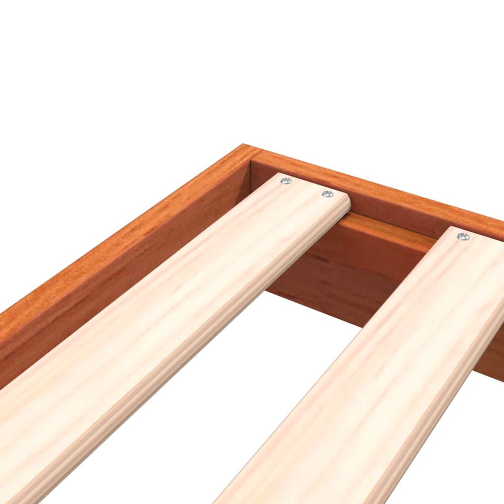 Bed Frame without Mattress Wax Brown 120x200 cm Solid Wood Pine