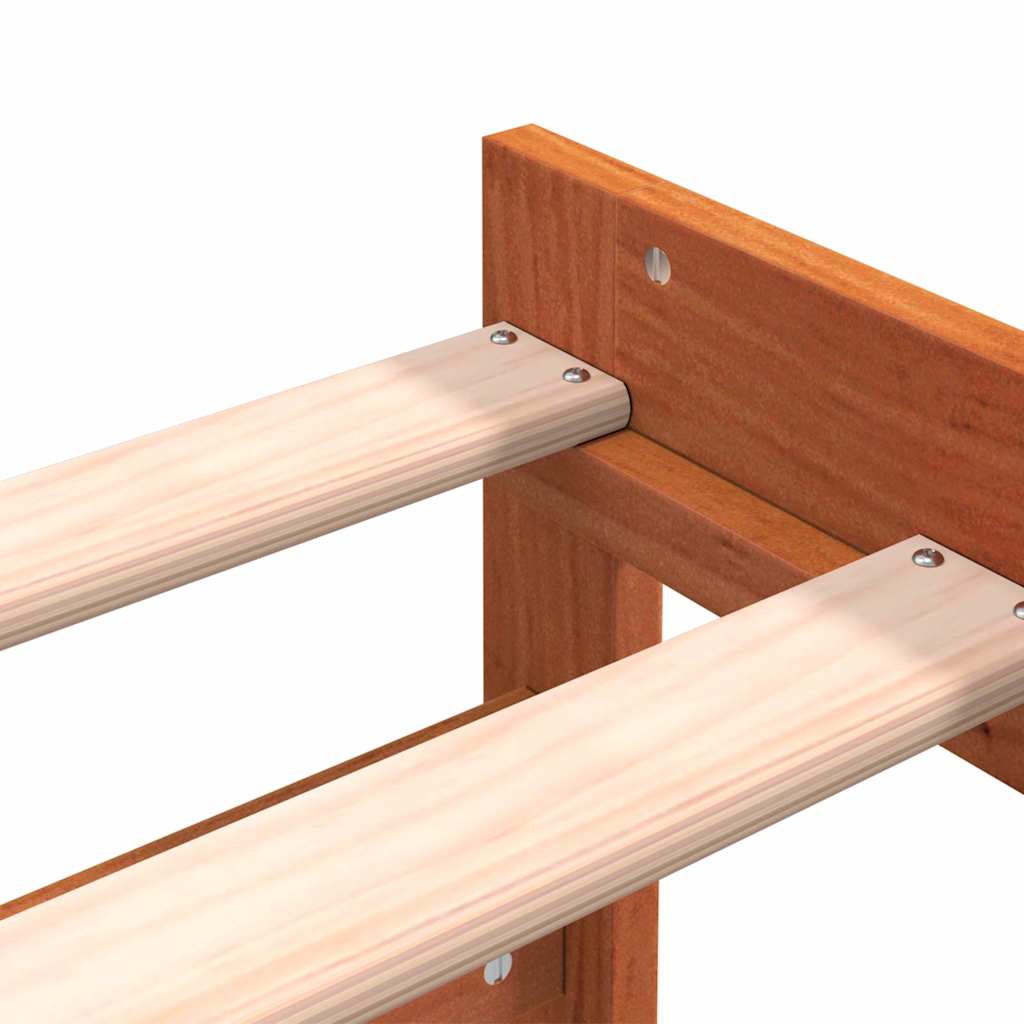 Daybed with Trundle without Mattress Wax Brown 90x200 cm Solid Wood