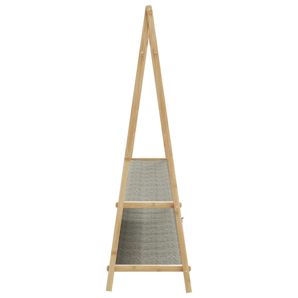 Clothes Rack with Shelves 132x45.5x150.5 cm Bamboo