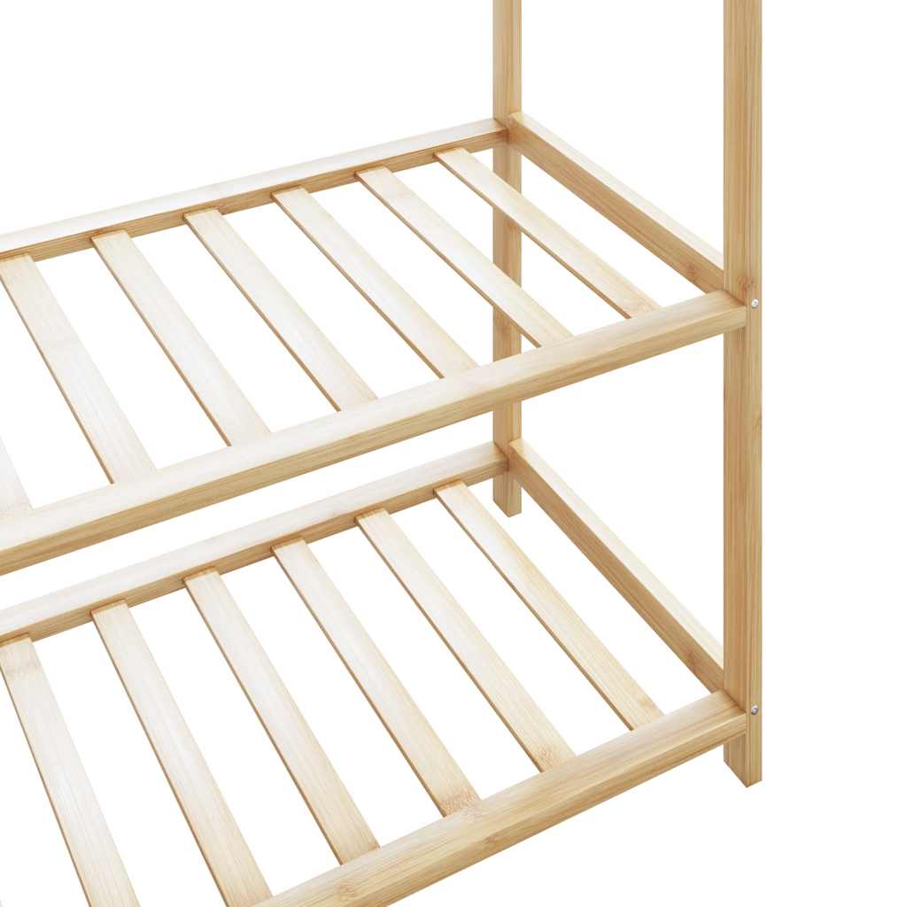 Clothes Rack with Shelves 110x40x175 cm Bamboo