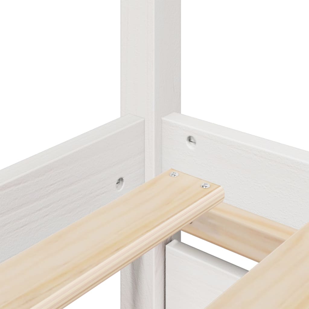 Bed Frame without Mattress White 90x200 cm Solid Wood Pine