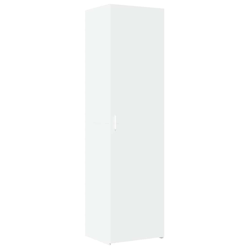 Slim Storage Cabinet White 50x42.5x225 cm Engineered Wood