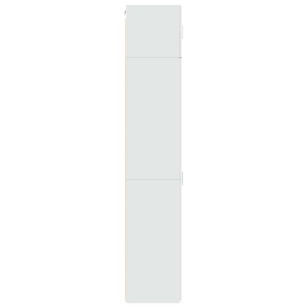 Slim Storage Cabinet White 50x42.5x225 cm Engineered Wood