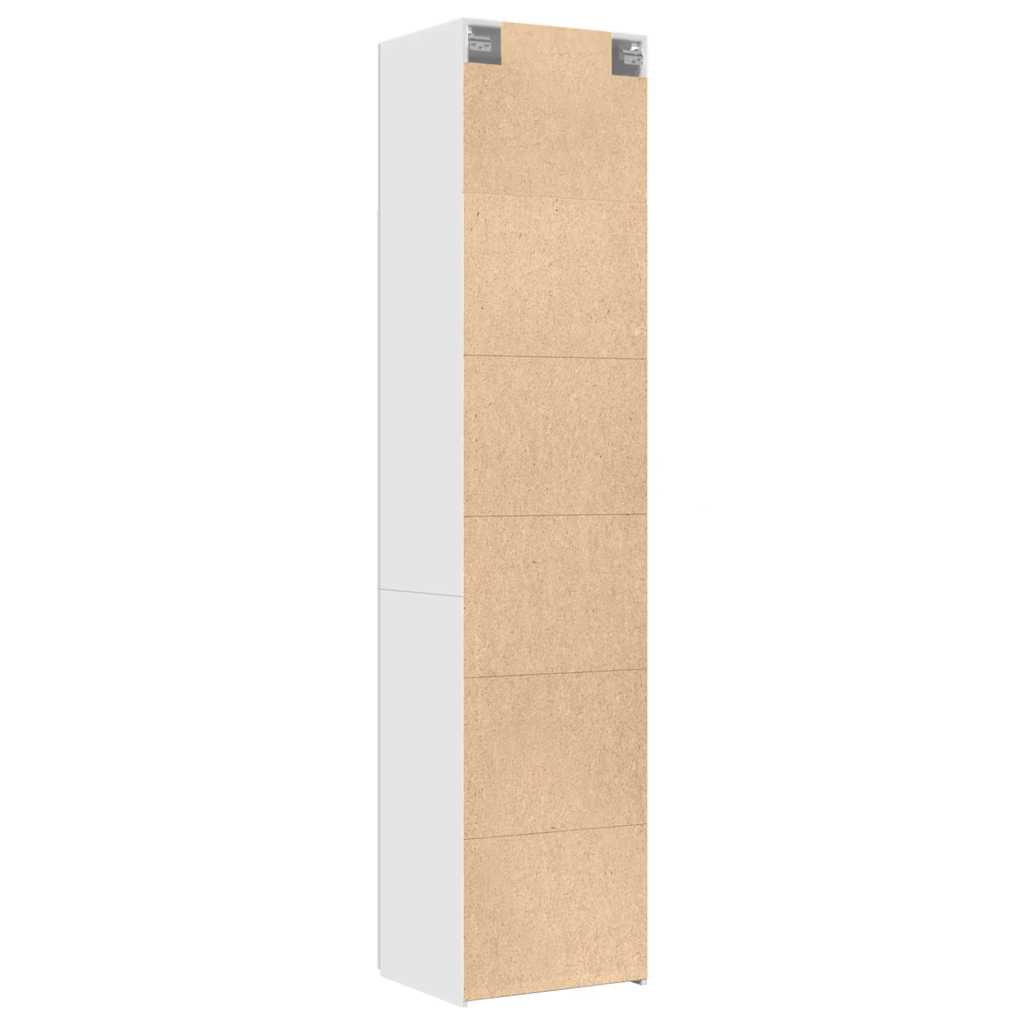 Slim Storage Cabinet White 50x42.5x225 cm Engineered Wood