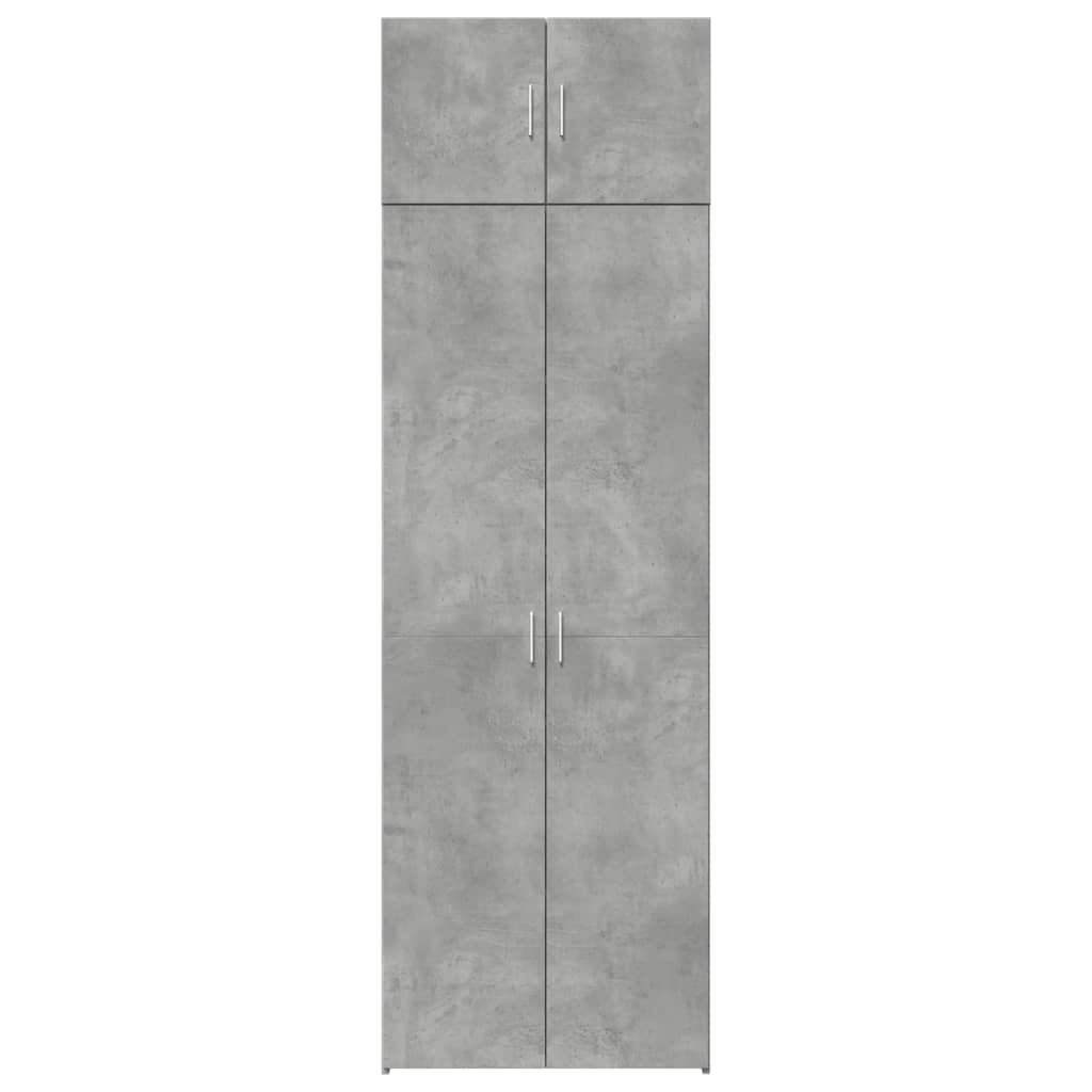 Storage Cabinet Concrete Grey 70x42.5x225 cm Engineered Wood