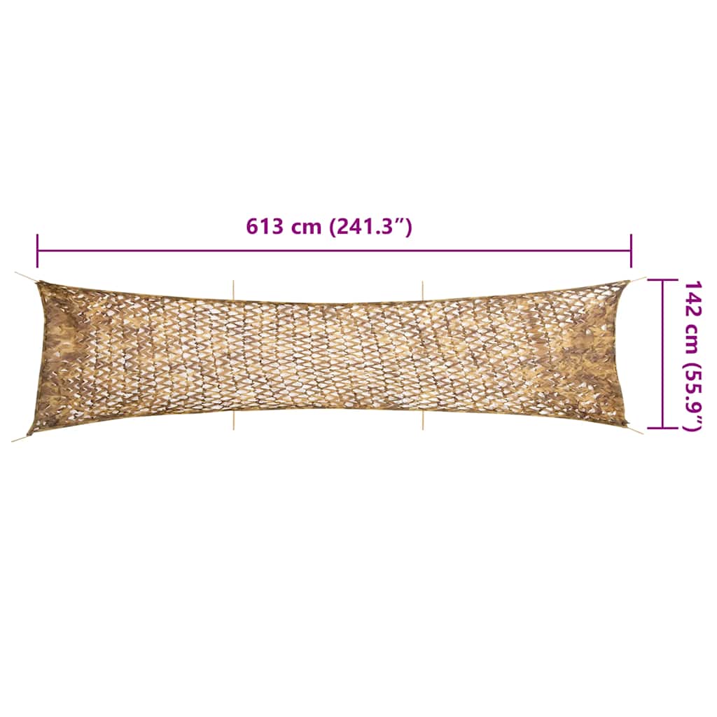 Camouflage Net with Storage Bag 613x138 cm Sand