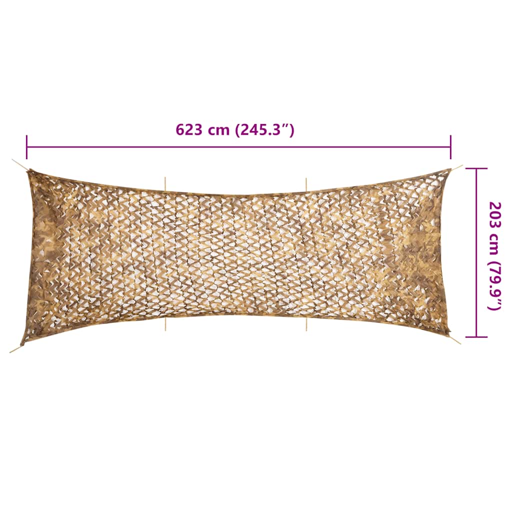Camouflage Net with Storage Bag 623x203 cm Sand