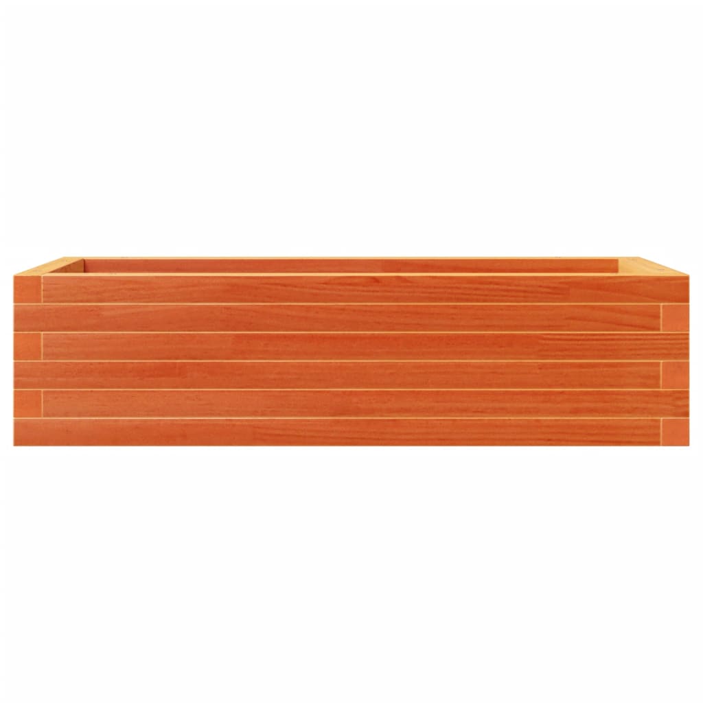 Garden Planter Wax Brown 90x40x23 cm Solid Wood Pine