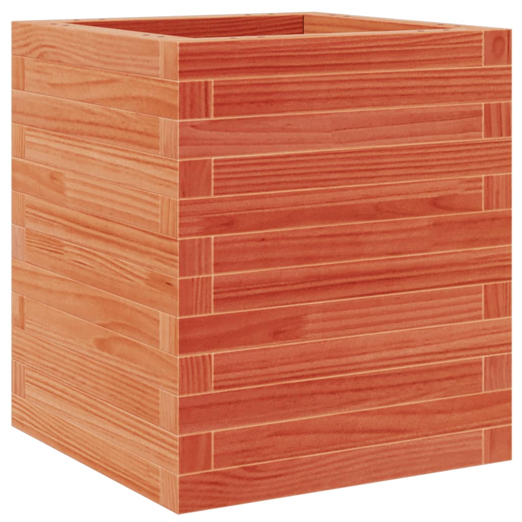 Garden Planter Wax Brown 40x40x46 cm Solid Wood Pine