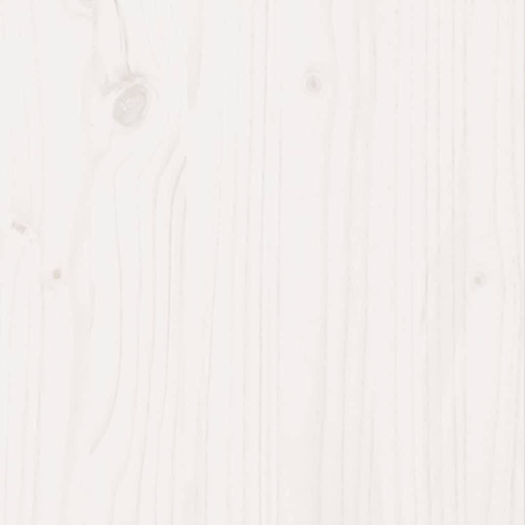 Garden Planter White 50x50x46 cm Solid Wood Pine