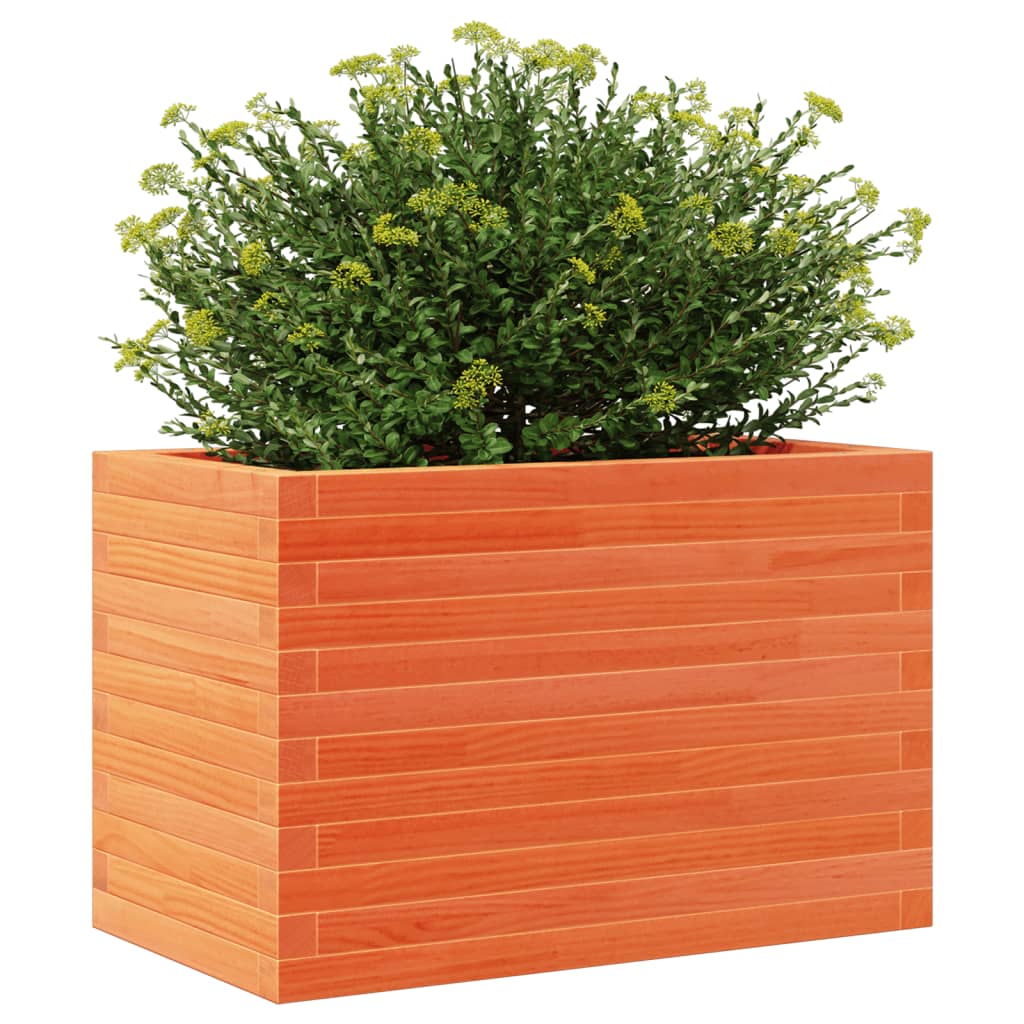Garden Planter Wax Brown 70x40x46 cm Solid Wood Pine