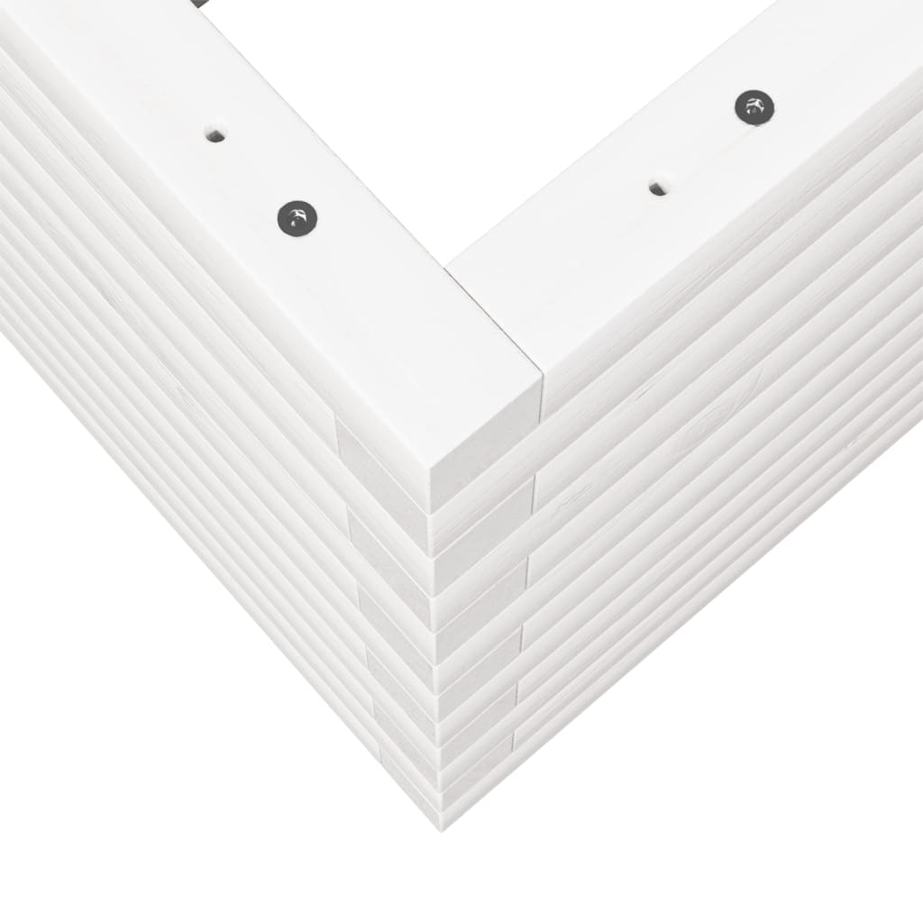 Garden Planter White 90x60x46 cm Solid Wood Pine