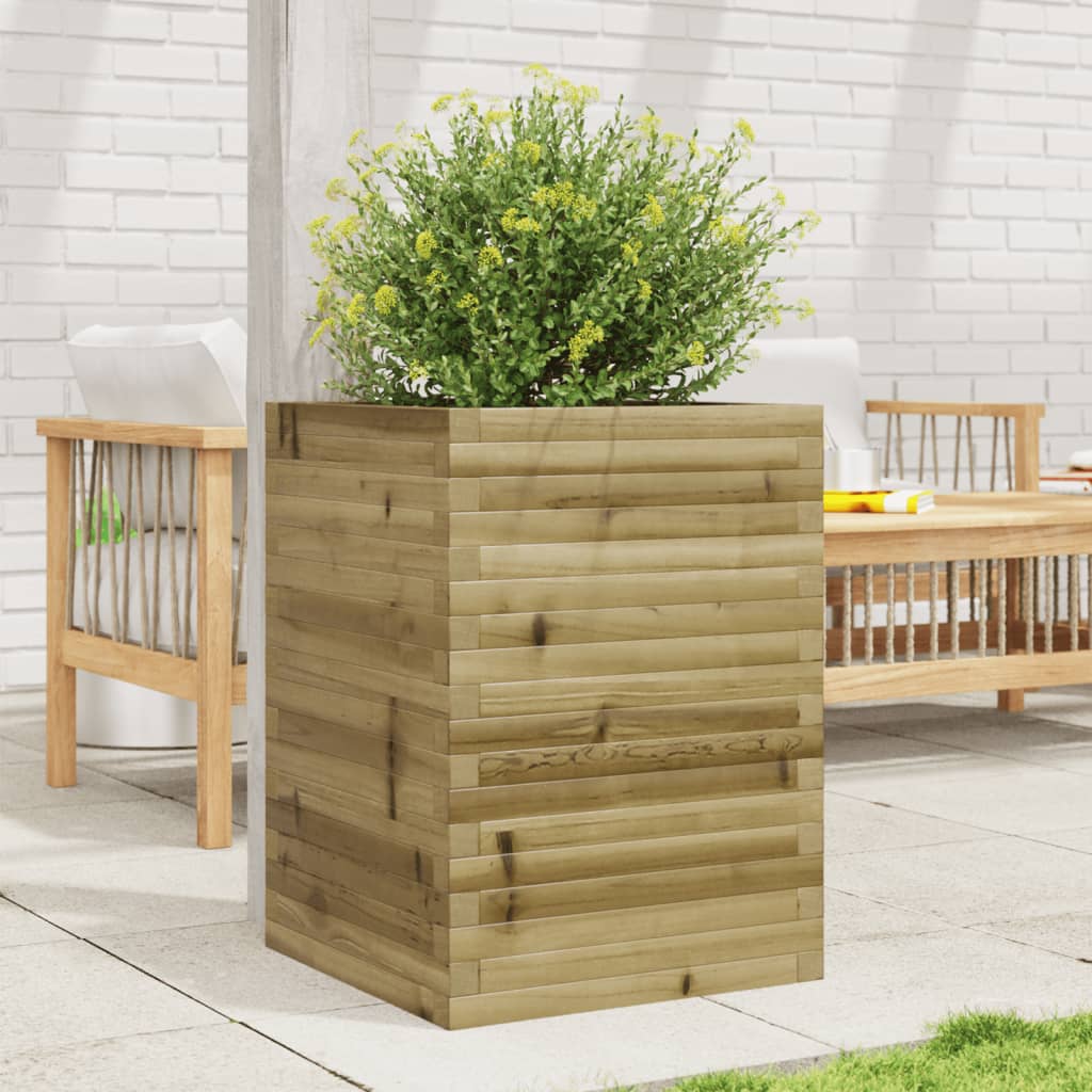 Garden Planter 50x50x68.5 cm Impregnated Wood Pine