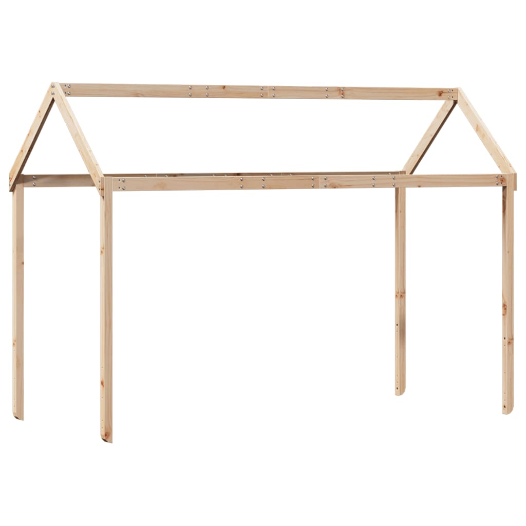 High Sleeper Bed without Mattress 75x190 cm Small Single Solid Wood Pine