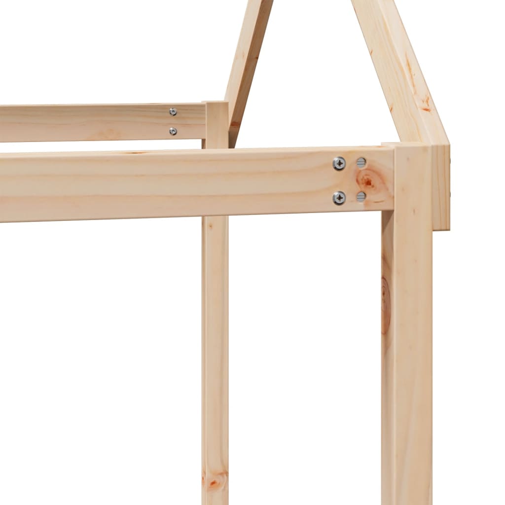 High Sleeper Bed without Mattress 75x190 cm Small Single Solid Wood Pine