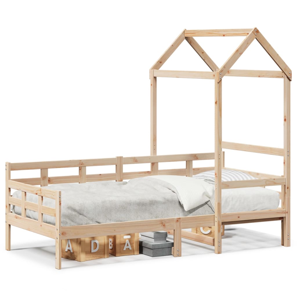Day Bed with Roof without Mattress 90x200 cm Solid Wood