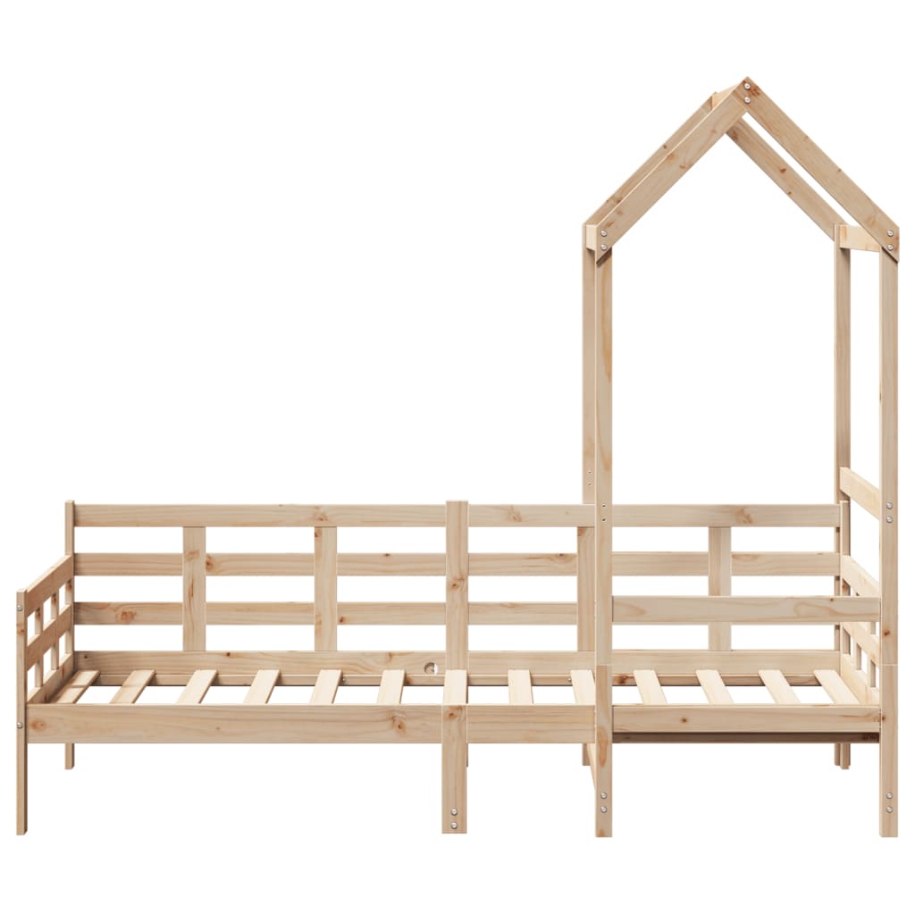 Day Bed with Roof without Mattress 90x200 cm Solid Wood