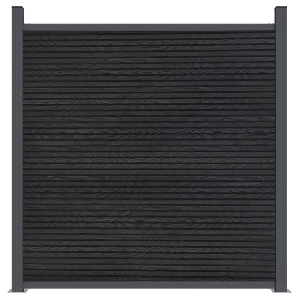 Fence Panel Grey 353x186 cm WPC