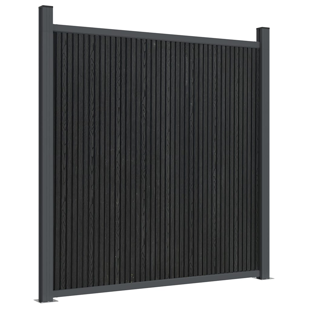 Fence Panel Grey 353x186 cm WPC