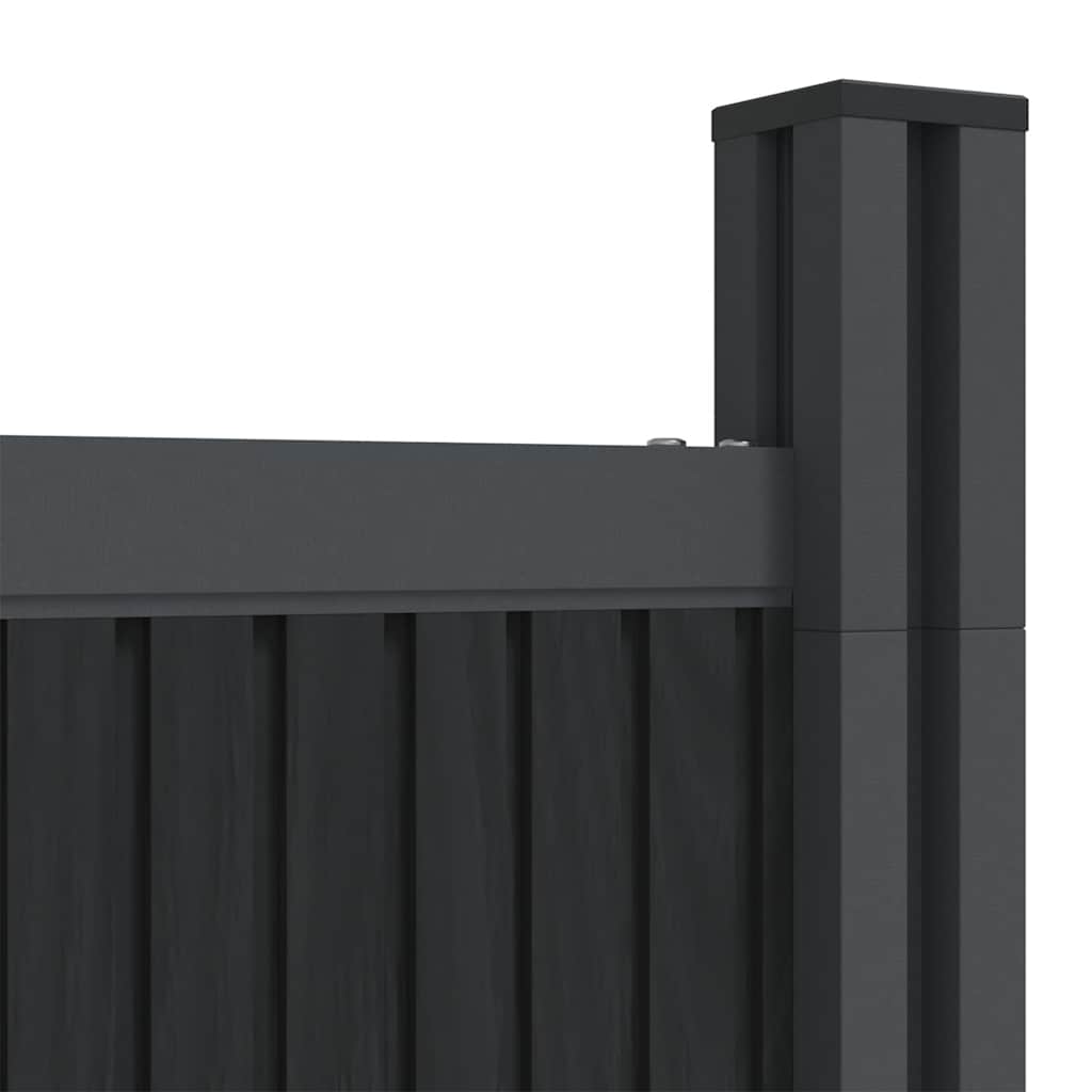 Fence Panel Grey 353x186 cm WPC