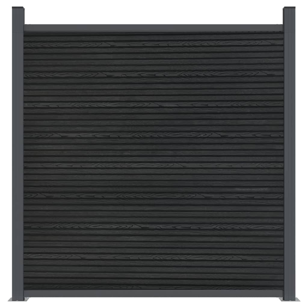 Fence Panel Grey 699x186 cm WPC