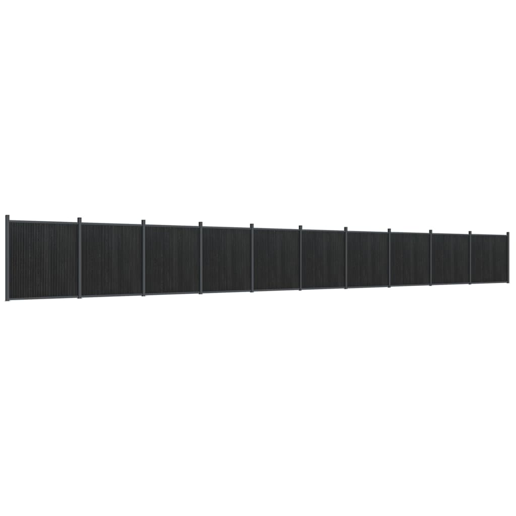 Fence Panel Grey 1737x186 cm WPC