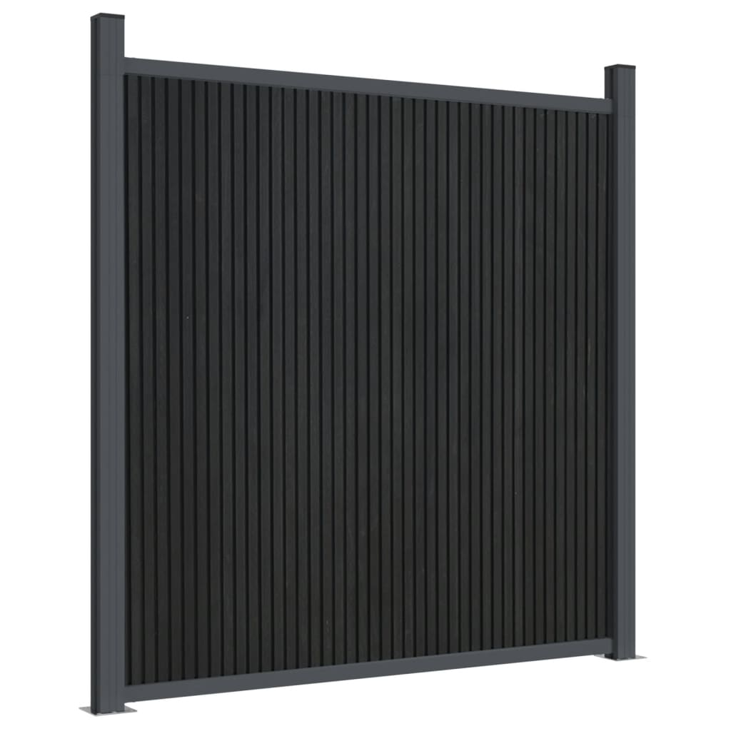 Fence Panel Grey 1737x186 cm WPC
