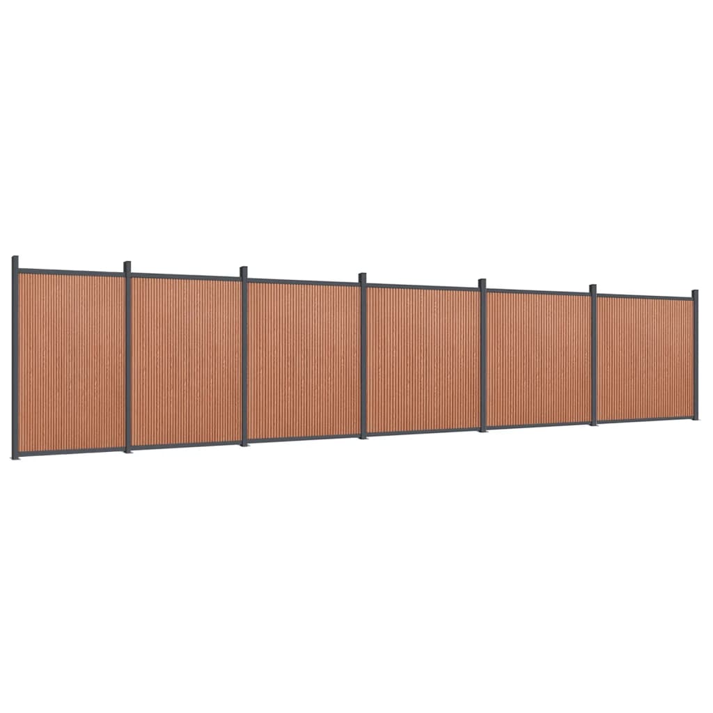 Fence Panel Brown 1045x186 cm WPC