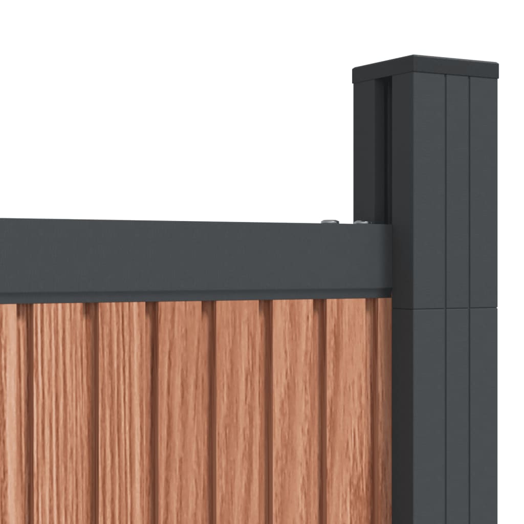 Fence Panel Brown 1218x186 cm WPC