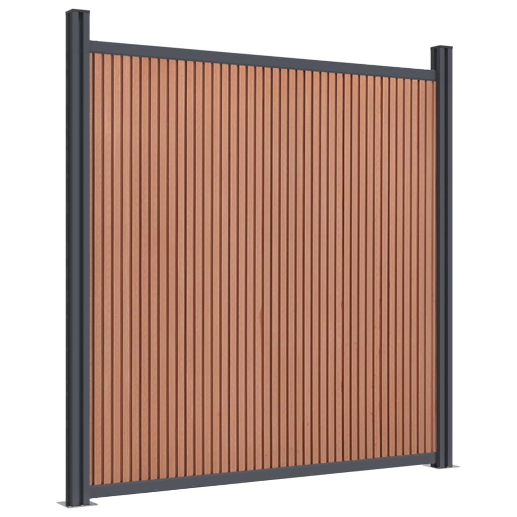 Fence Panel Brown 1564x186 cm WPC