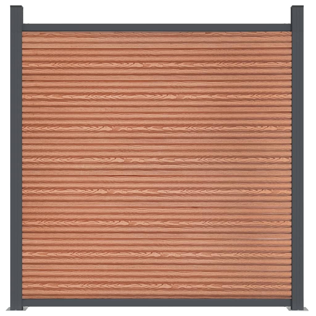 Fence Panel Brown 1564x186 cm WPC