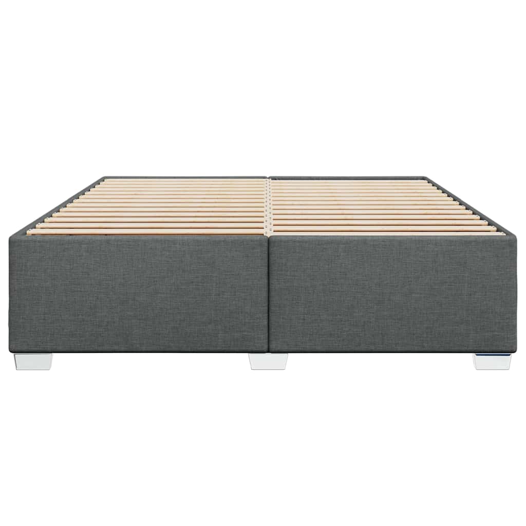 Bed Frame without Mattress Dark Grey Super King Fabric