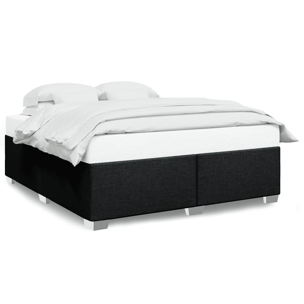 Bed Frame without Mattress Black Super King Fabric
