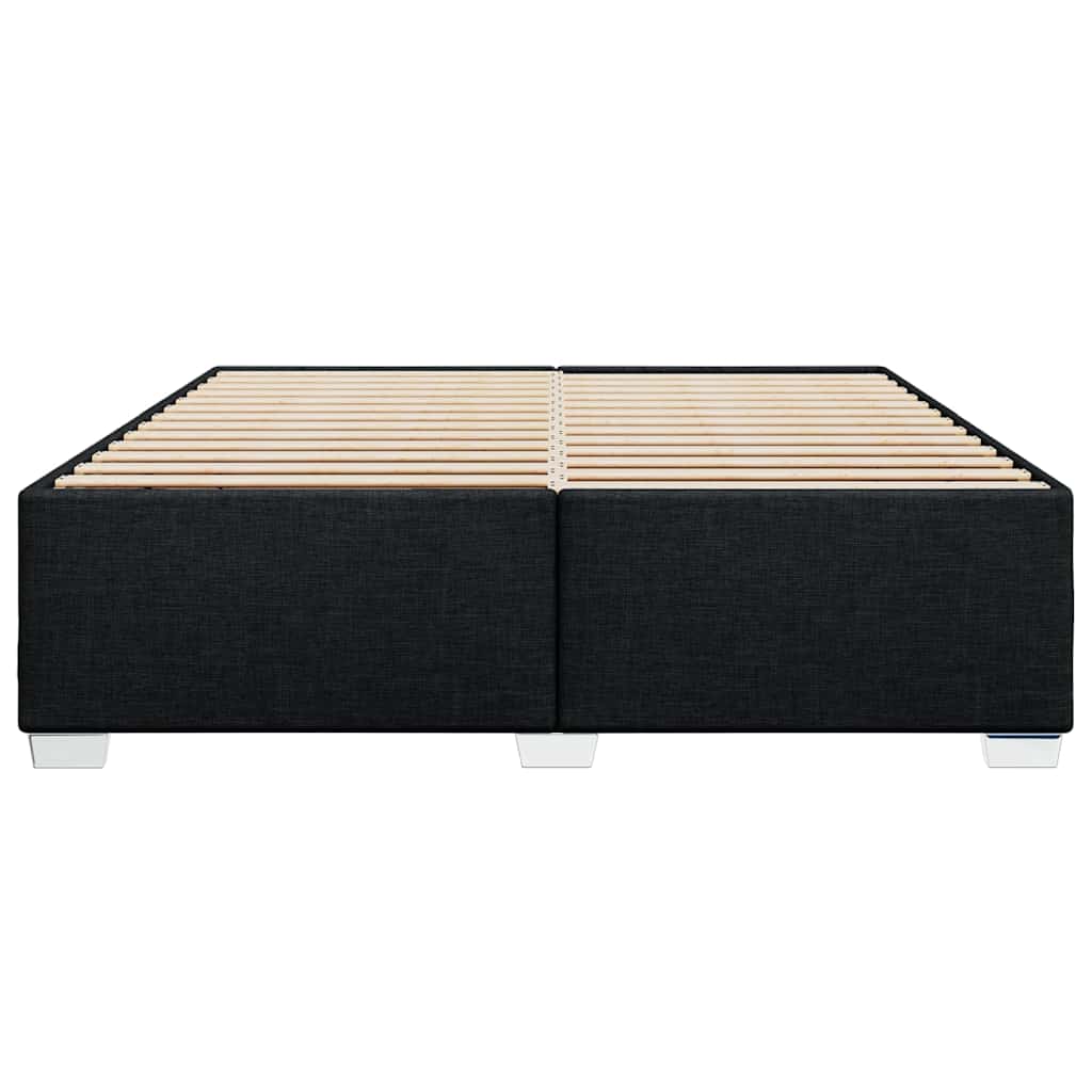 Bed Frame without Mattress Black Super King Fabric