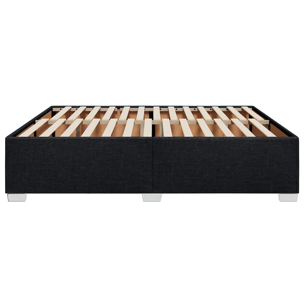 Bed Frame without Mattress Black Super King Fabric