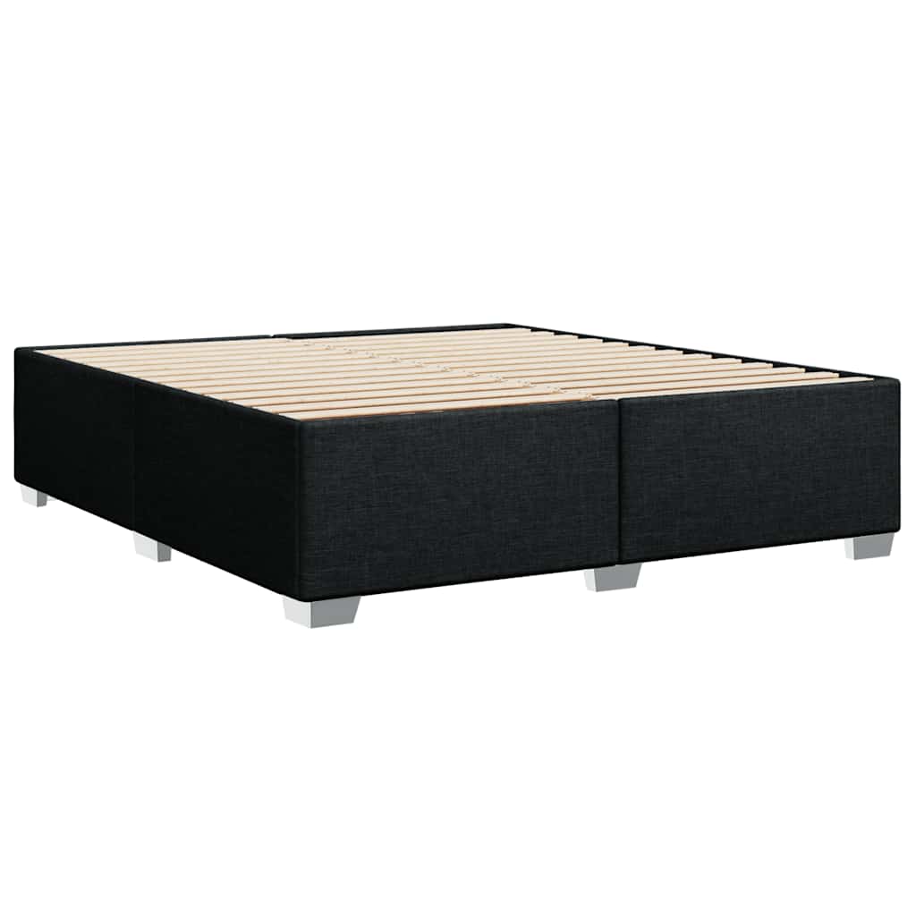 Bed Frame without Mattress Black Super King Fabric