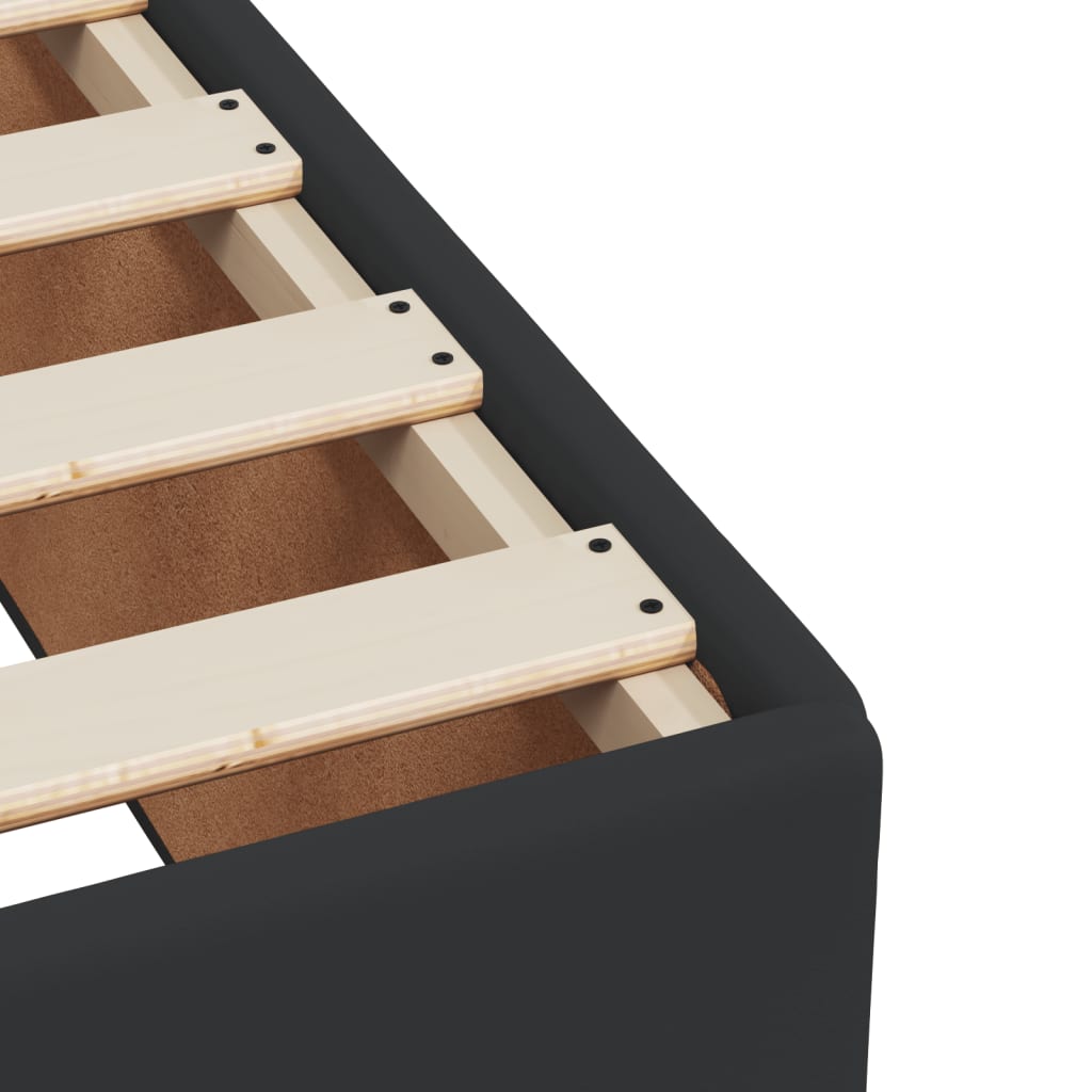 Bed Frame without Mattress Black 90x190 cm Single Faux Leather