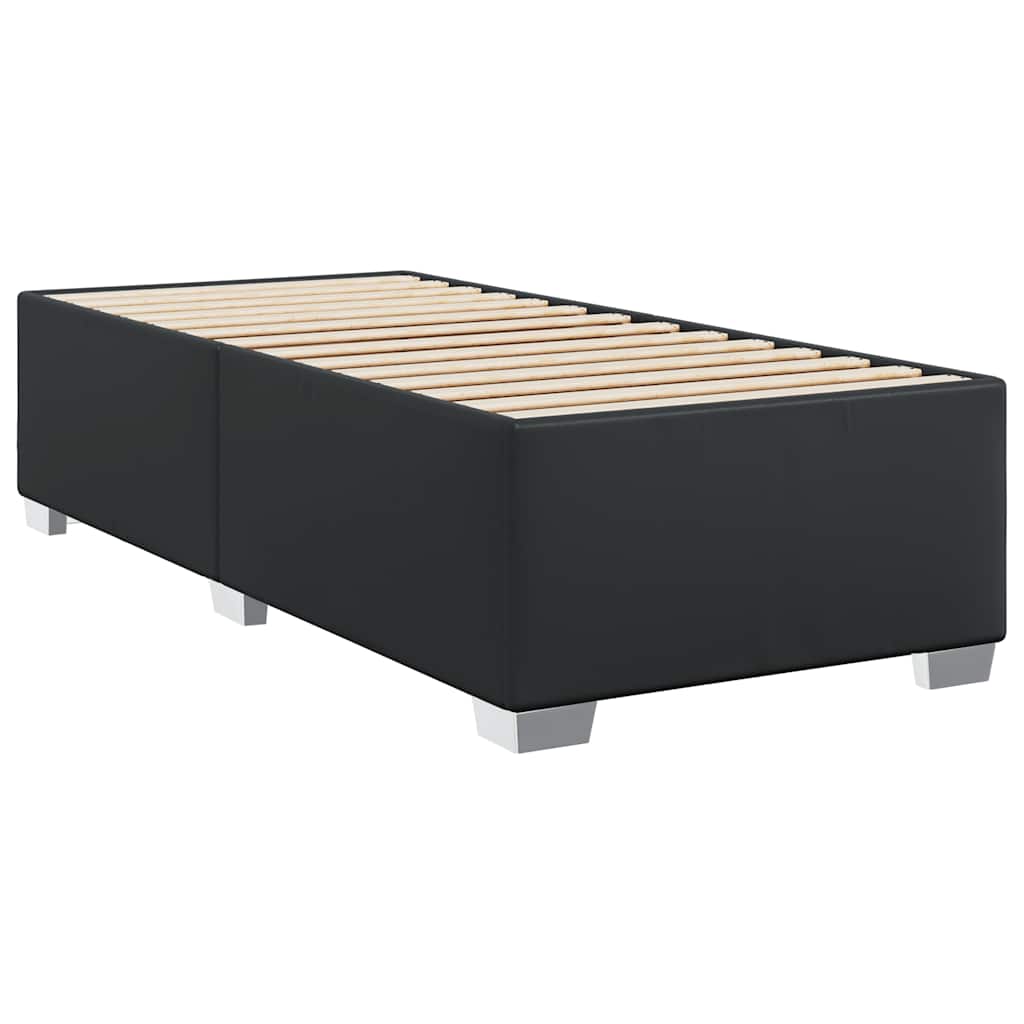 Bed Frame without Mattress Black Single Faux Leather