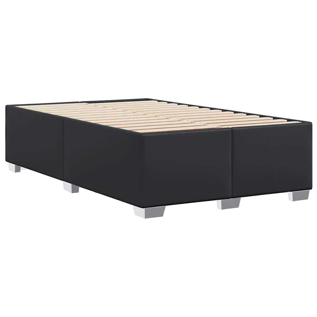 Bed Frame without Mattress Black Double Faux Leather