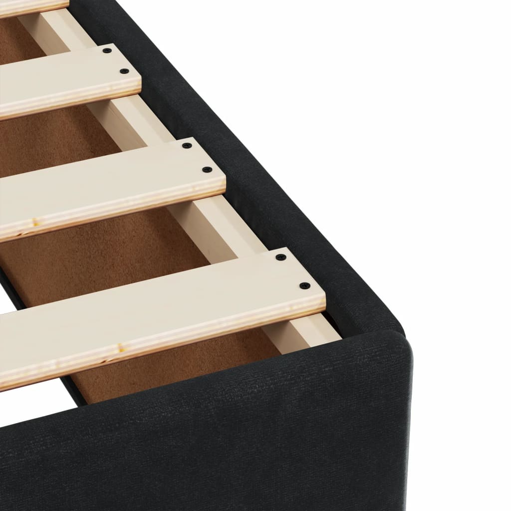 Bed Frame without Mattress Black 90x190 cm Single Velvet