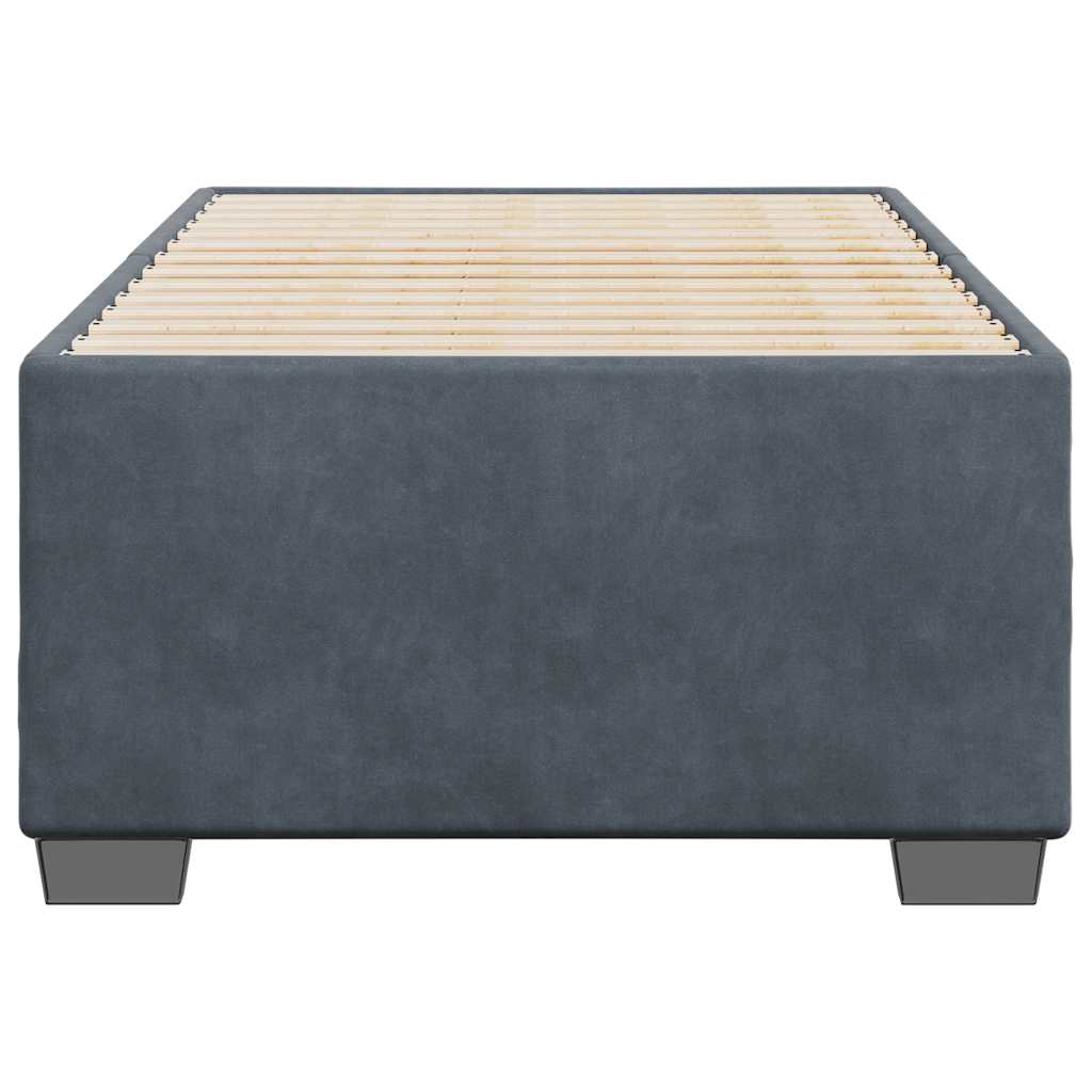Bed Frame without Mattress Dark Grey Single Velvet