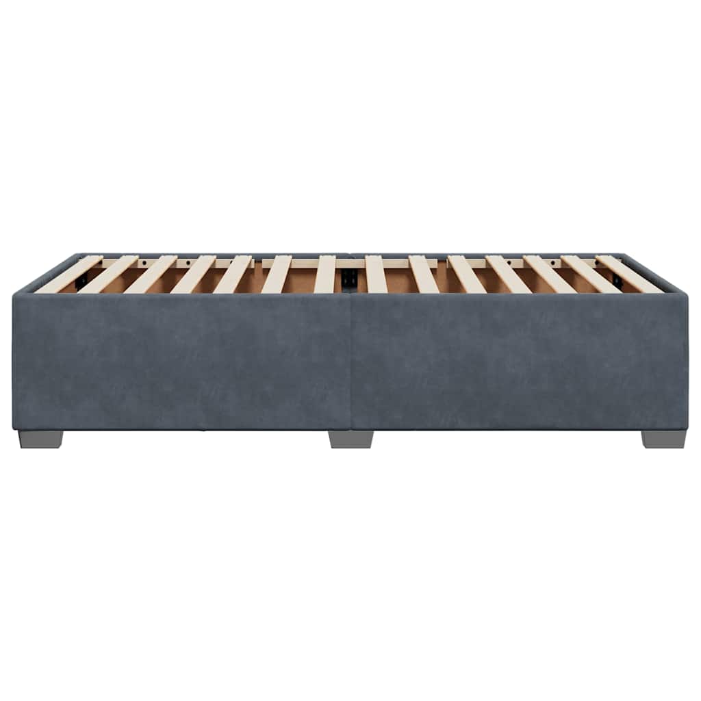 Bed Frame without Mattress Dark Grey Single Velvet