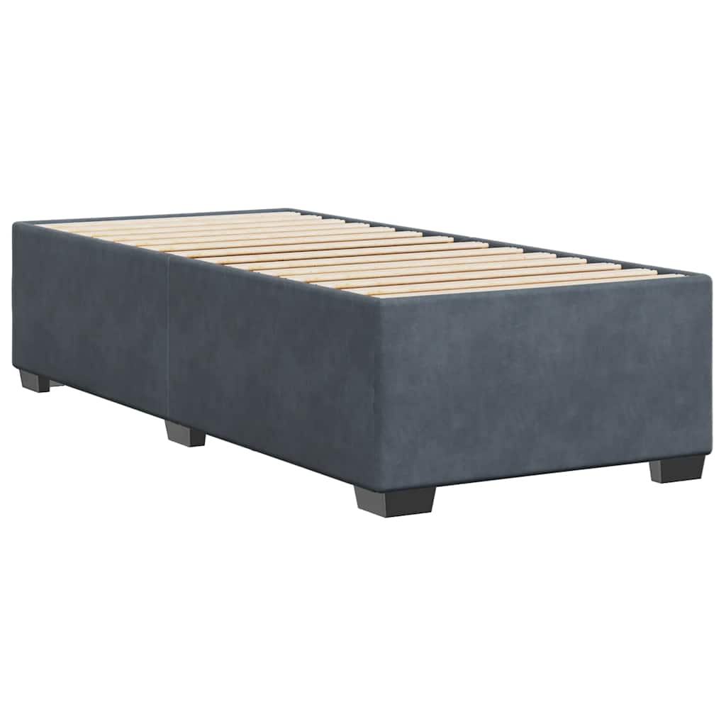 Bed Frame without Mattress Dark Grey Single Velvet