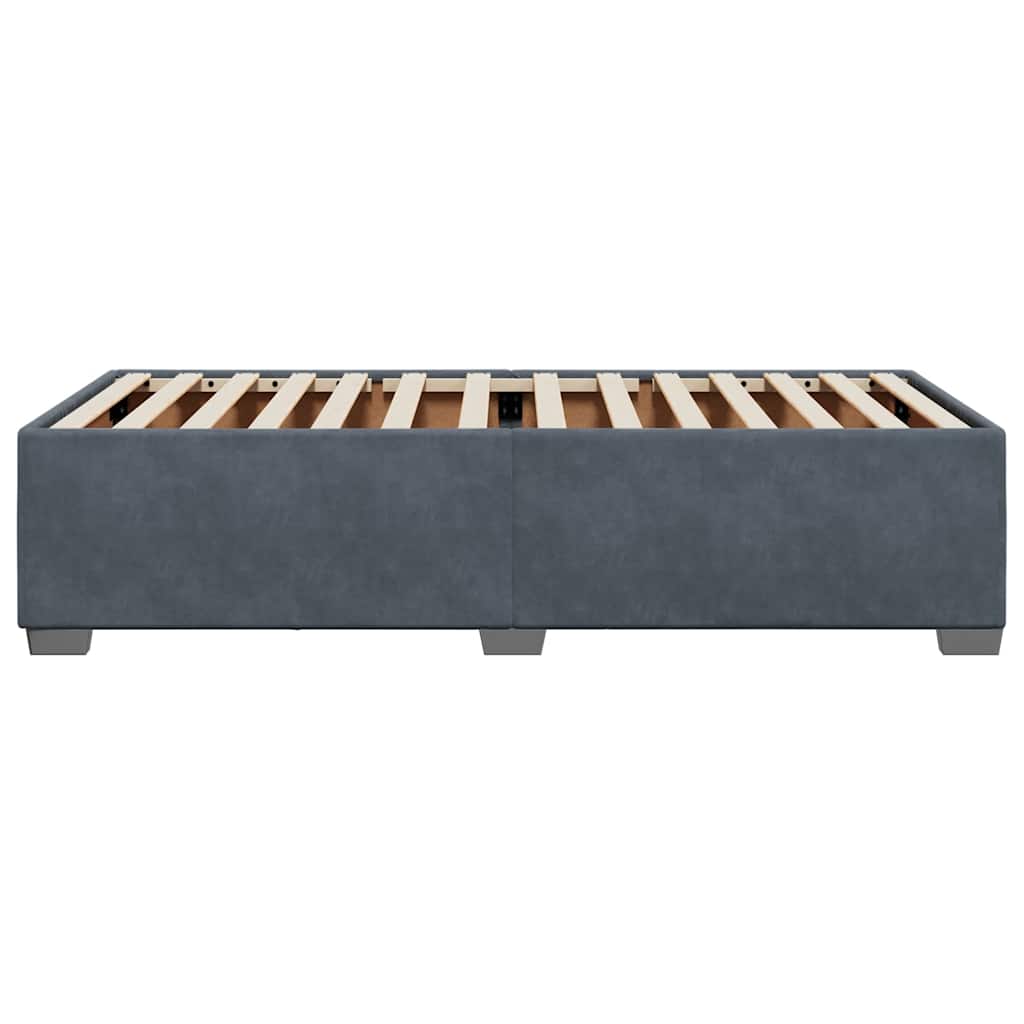 Bed Frame without Mattress Dark Grey Single Velvet