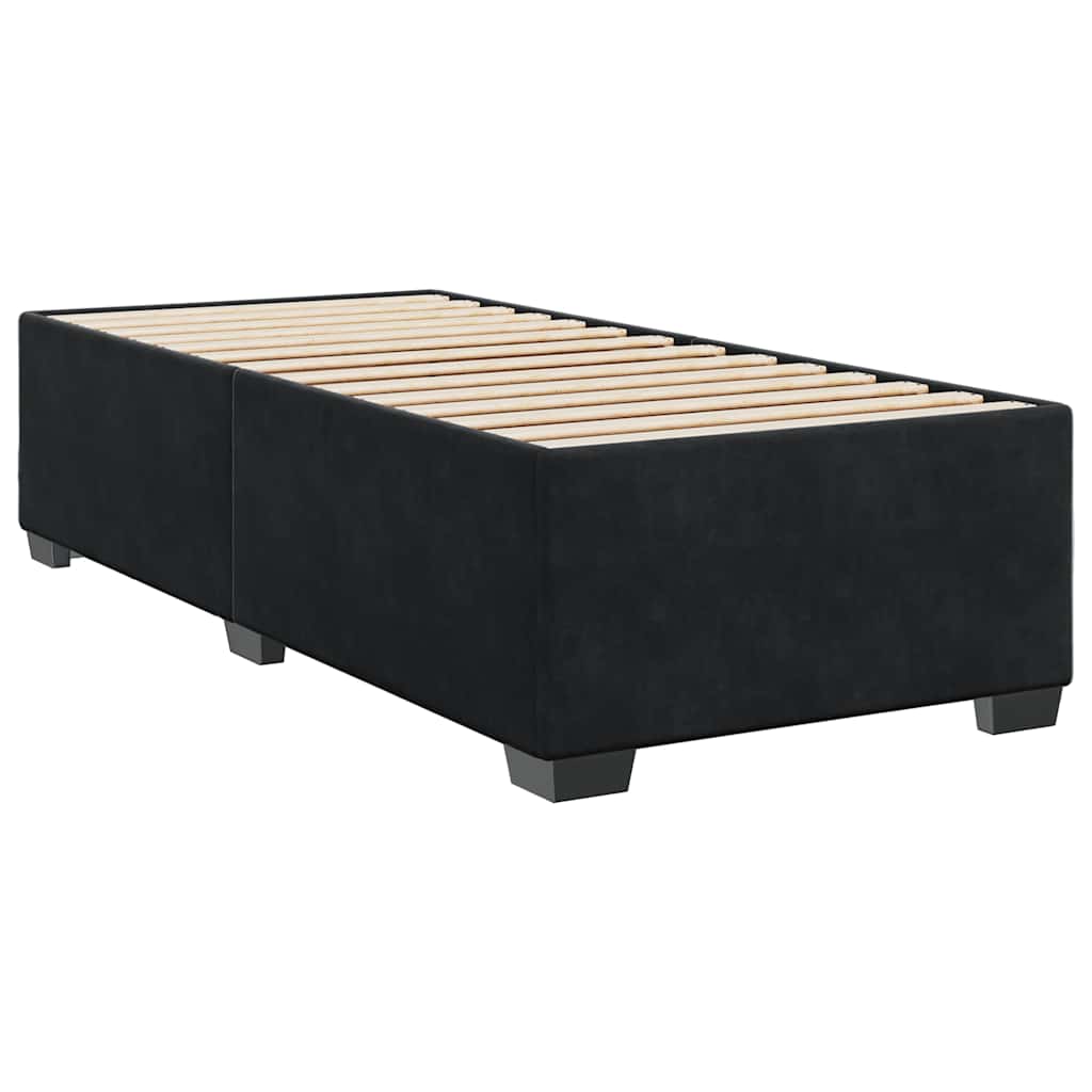Bed Frame without Mattress Black Single Velvet