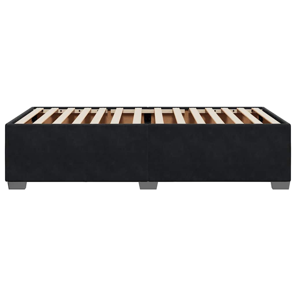 Bed Frame without Mattress Black Single Velvet
