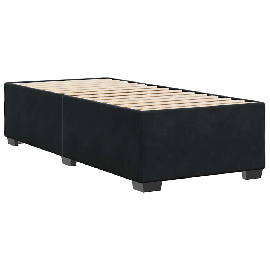 Bed Frame without Mattress Black Single Velvet