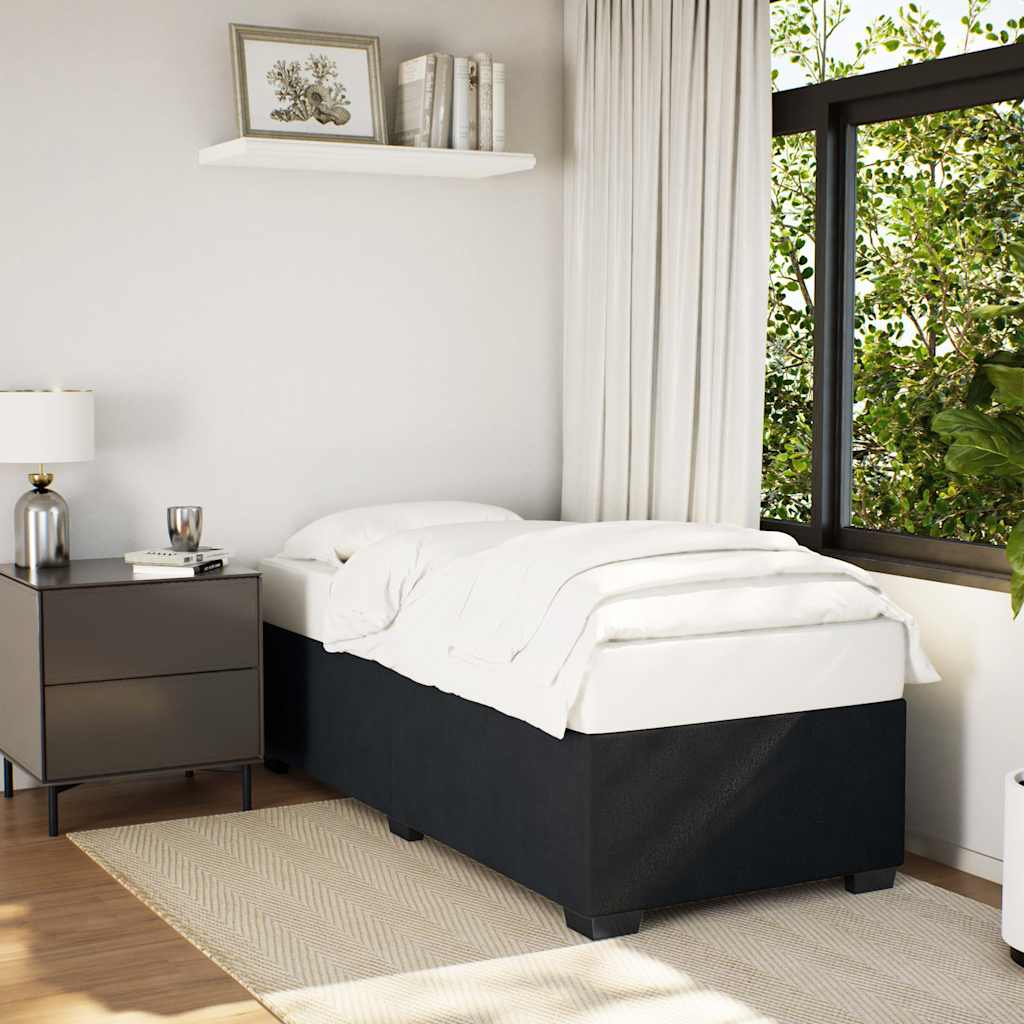 Bed Frame without Mattress Black Single Velvet