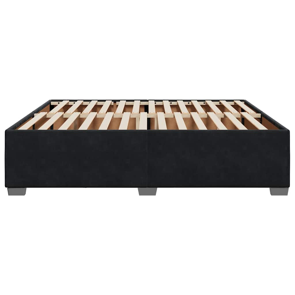 Bed Frame without Mattress Black Super King Velvet
